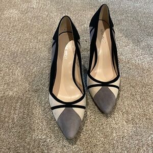 Nine West suede heel pumps